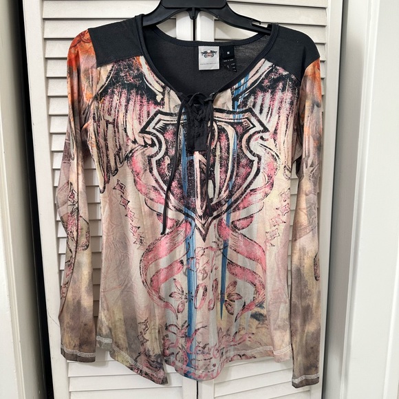 Harley-Davidson Tops - Y2K Harley Davidson Long Sleeve Shirt Size M